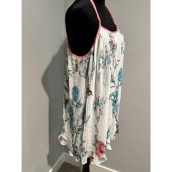 In Bloom By Jonquil Chemise Gown Medium Floral Butterfly Pleated Chiffon summer - Picture 3 of 6
